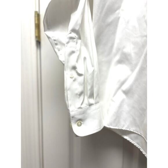 Joeseph & Feiss White Men’s Dress Shirt Clean Collar Button Down 17 1/2 33 34 - Picture 4 of 6